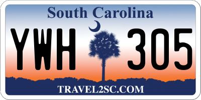 SC license plate YWH305