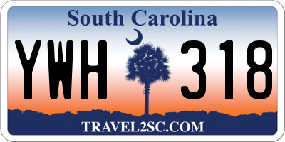 SC license plate YWH318