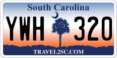 SC license plate YWH320