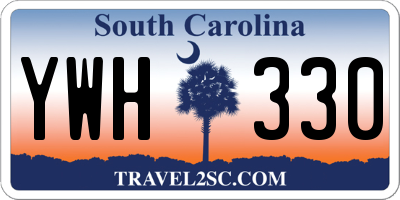 SC license plate YWH330