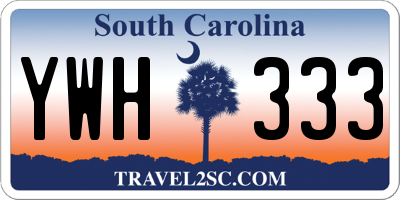 SC license plate YWH333