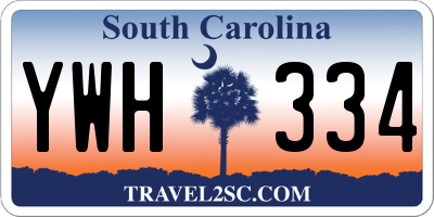 SC license plate YWH334