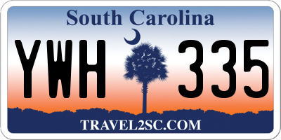 SC license plate YWH335