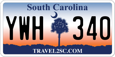 SC license plate YWH340