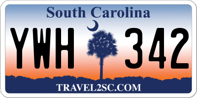 SC license plate YWH342