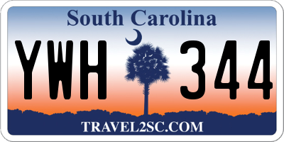 SC license plate YWH344