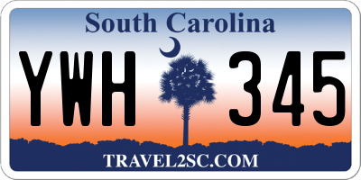 SC license plate YWH345