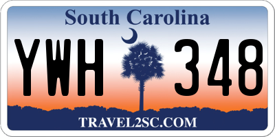 SC license plate YWH348
