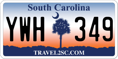 SC license plate YWH349