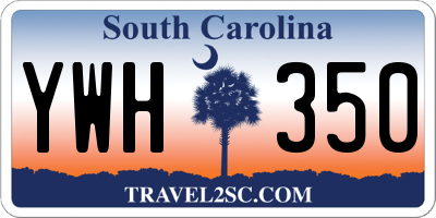 SC license plate YWH350