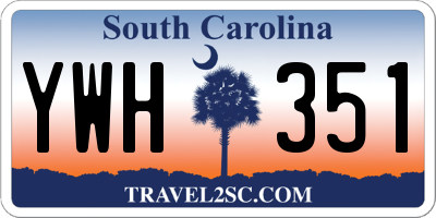 SC license plate YWH351