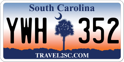 SC license plate YWH352