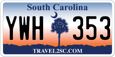 SC license plate YWH353