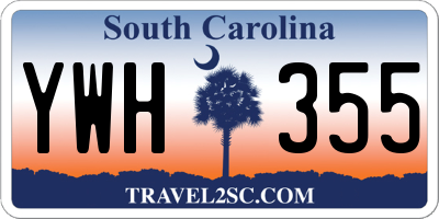 SC license plate YWH355