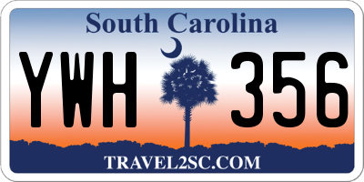 SC license plate YWH356