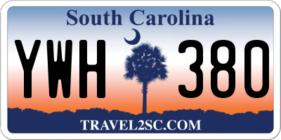 SC license plate YWH380