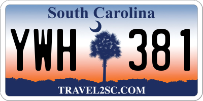 SC license plate YWH381