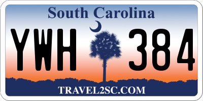 SC license plate YWH384