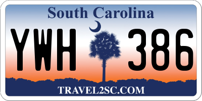 SC license plate YWH386