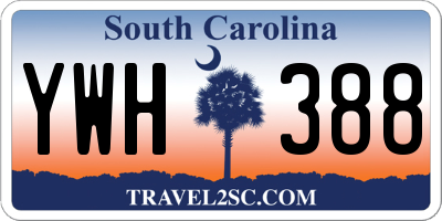 SC license plate YWH388