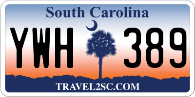 SC license plate YWH389