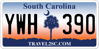SC license plate YWH390