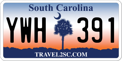 SC license plate YWH391