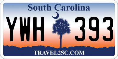 SC license plate YWH393