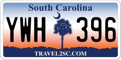 SC license plate YWH396
