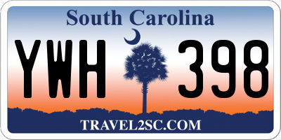 SC license plate YWH398