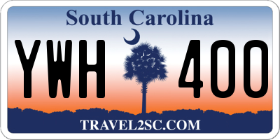 SC license plate YWH400