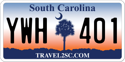 SC license plate YWH401