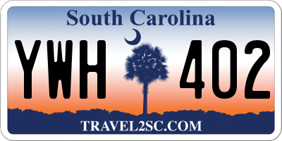 SC license plate YWH402