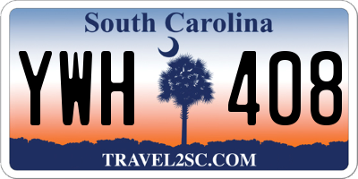 SC license plate YWH408