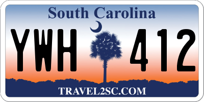 SC license plate YWH412