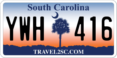 SC license plate YWH416