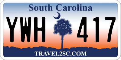 SC license plate YWH417