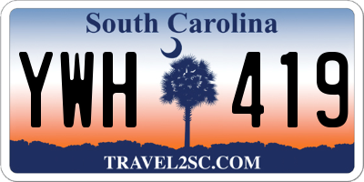 SC license plate YWH419