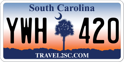 SC license plate YWH420