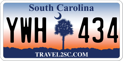 SC license plate YWH434