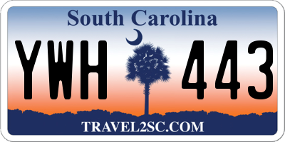 SC license plate YWH443