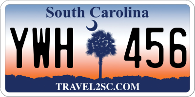 SC license plate YWH456