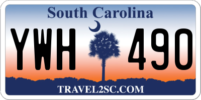 SC license plate YWH490