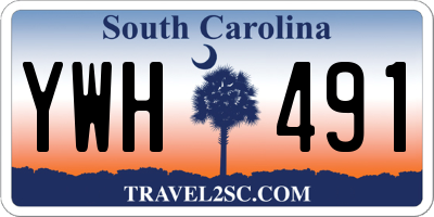 SC license plate YWH491