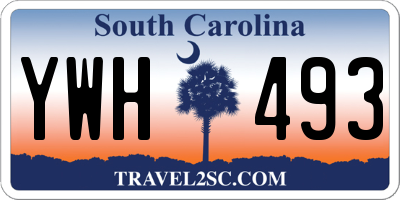 SC license plate YWH493