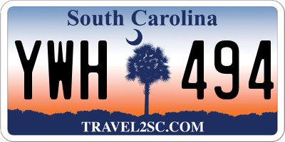 SC license plate YWH494