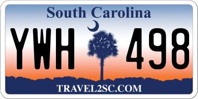 SC license plate YWH498