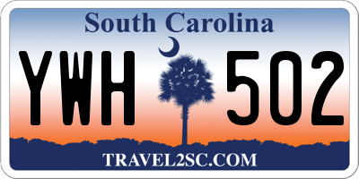 SC license plate YWH502