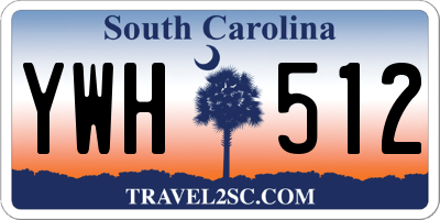 SC license plate YWH512