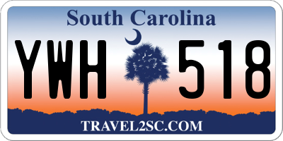 SC license plate YWH518